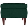 vidaXL Stool Dark Green Velvet (100% polyester), rubber wood, foam Compact