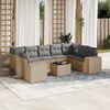 vidaXL Garden Sofa Set Beige and Light Grey