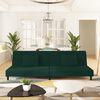 vidaXL Sofa Bed Dark Green Velvet, Wood, Foam, Plastic Medium
