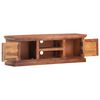 vidaXL TV Cabinet Light Brown Solid Acacia Wood 47.2x11.8x15.7 in