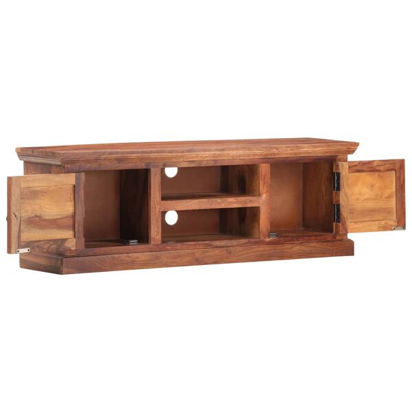 vidaXL TV Cabinet Light Brown Solid Acacia Wood 47.2x11.8x15.7 in