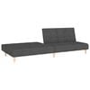 vidaXL Sofa Bed Dark Gray Polyester 2-Seater