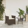vidaXL Reclining Garden Chair Brown PE rattan Standard