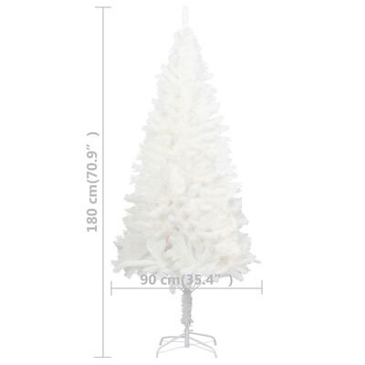vidaXL Artificial Christmas Tree with LEDs&Ball Set White 70.9"
