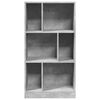vidaXL Bookcase Concrete grey Engineered wood Medium Bookcase