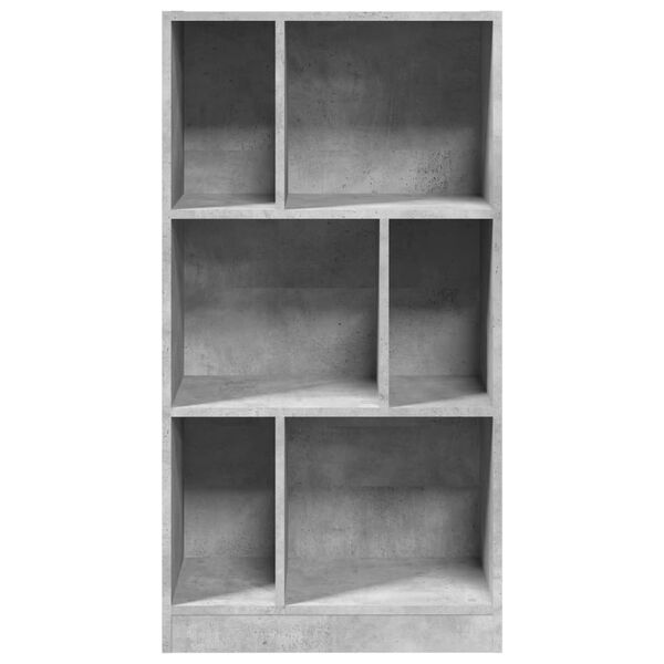 vidaXL Bookcase Concrete grey Engineered wood Medium Bookcase