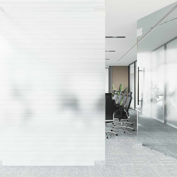 vidaXL Window Film Clear with frosted stripes PVC 0.9 x 50m Waterproof