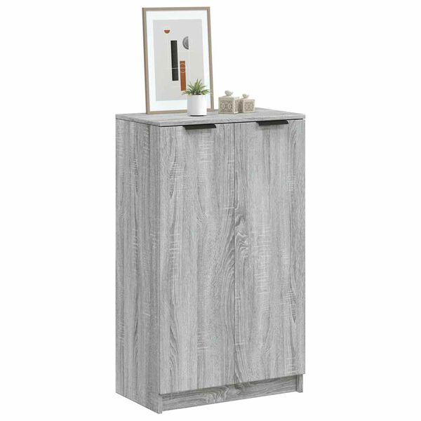 vidaXL Shoe Cabinet Grey Sonoma Engineered Wood Standard Shoe Cabinet