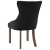 vidaXL Dining Chair Set of 2 Black Fabric (100% polyester), rubberwood