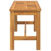 vidaXL Garden Bench Brown Solid Acacia wood Medium Decorative Inlays