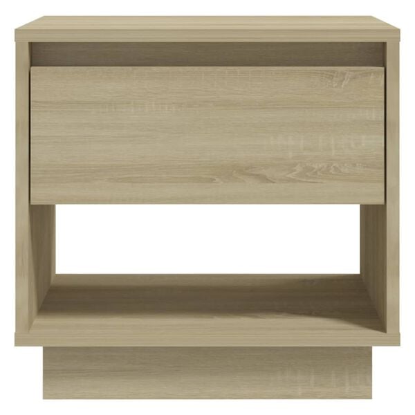 vidaXL Bedside Cabinet Sonoma Oak Engineered Wood Bedside Cabinet