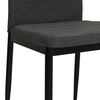 vidaXL Dining Chair Set of 2 Dark Gray Polyester fabric and metal frame