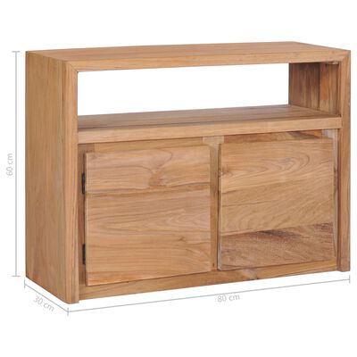 vidaXL Sideboard 31.5"x11.8"x23.6" Solid Wood Teak