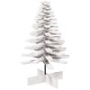 vidaXL Wooden Christmas Tree White Solid pine wood 39.4 in Rotatable