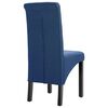 vidaXL Dining Chair Set of 2 Blue Fabric, Rubber wood Standard