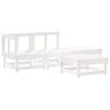 vidaXL Garden Lounge Set White Solid pine wood Modular Garden Lounge Set