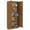 vidaXL Book Cabinet Smoked Oak Engineered Wood Standard Book Cabinet