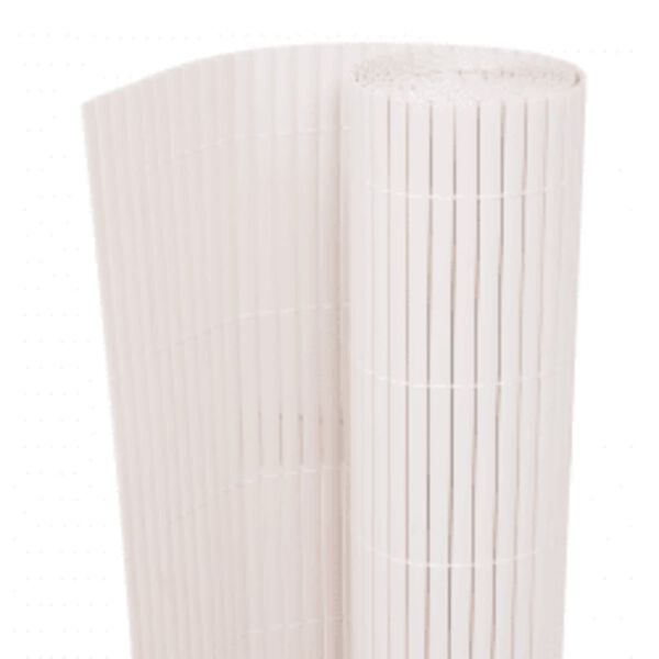 vidaXL Double-Sided Patio Fence 43.3x118.1" White