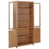 vidaXL Bookcase Natural Oak Solid Oak Wood Large Bookcase Rectangular