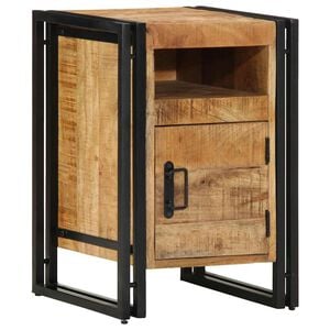 vidaXL Bedside Cabinet 40x40x59 cm Solid Rough Wood Mango