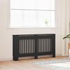 vidaXL Radiator Cover Black 59.8"x7.5"x32.1" MDF