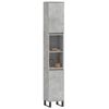 vidaXL Bathroom Cabinet Concrete Grey Engineered Wood, Iron Tall