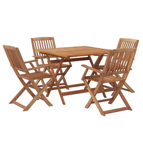 vidaXL Garden Dining Set Natural wood Solid Acacia wood Standard