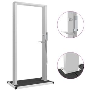 vidaXL Shower Panel Silver 201 stainless steel, WPC Large Durable