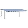 vidaXL Retractable Awning Blue and White
