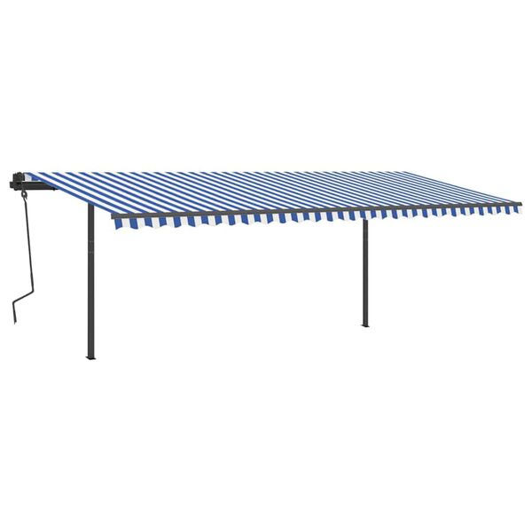 vidaXL Retractable Awning Blue and White