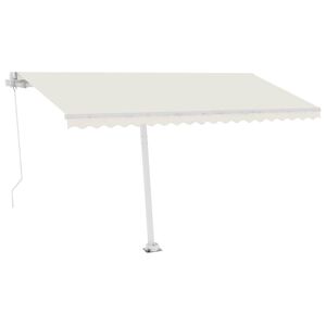 vidaXL Retractable Awning Cream Powder-coated aluminum 157.5 x 118.1 in