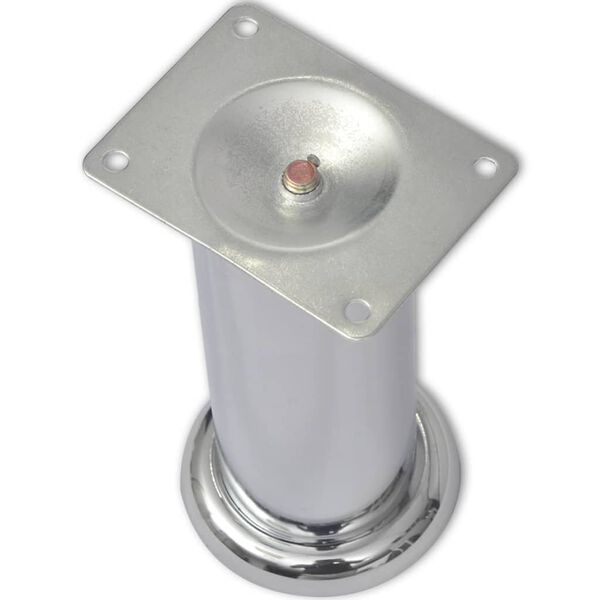 vidaXL Sofa Leg Set of 8 Chrome Iron 7.1 in Durable Sofa Legs