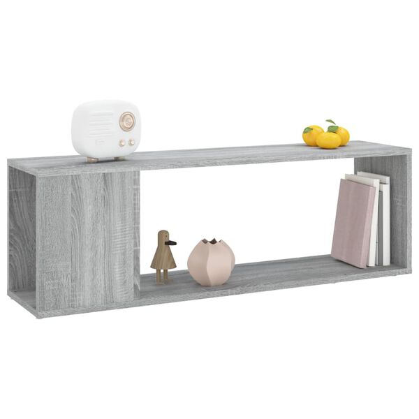 vidaXL TV Cabinet Grey sonoma Engineered wood 39.4 in x 9.4 in x 12.6 in