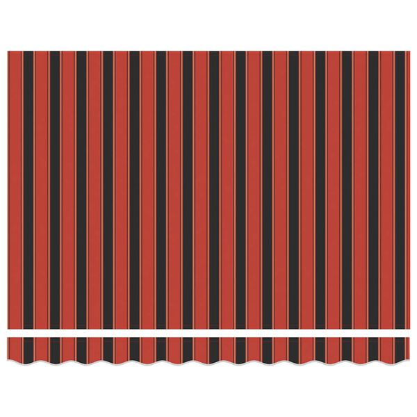 vidaXL Retractable Awning Manual Orange and Brown 300x250 cm fabric