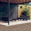 vidaXL Garden Lounge Set Black frame, Anthracite cushions