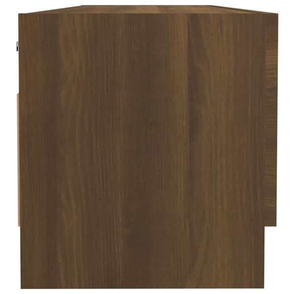 vidaXL Wardrobe Brown Oak Engineered Wood Compact Wardrobe Rectangular