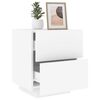 vidaXL Bedside Cabinet Set of 2 White Engineered wood Medium