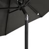 vidaXL Garden Parasol Anthracite Steel, Polyester Large Tiltable
