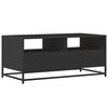 vidaXL Coffee Table Black Engineered wood and metal 39.4x19.7x17.7 in