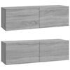 vidaXL TV Cabinet Set Set of 6 Grey sonoma Engineered wood Medium