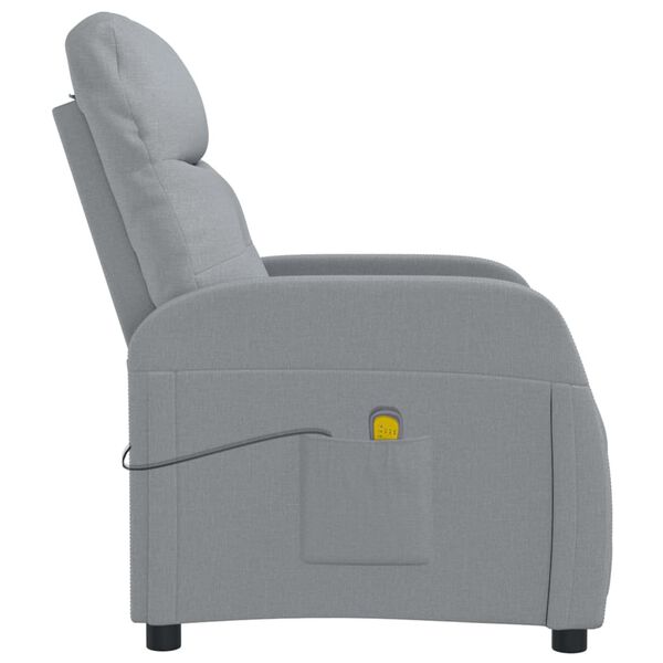 vidaXL Massage Chair Light grey Fabric (100% polyester), plywood, iron