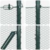 vidaXL Fence Post Green 328.08 x 3.94 ft (0.51 in mesh) Steel and PVC