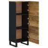 vidaXL Highboard Honey brown and black Solid mango wood and iron Highboard