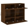 vidaXL TV Wall Cabinet Brown Oak Engineered Wood