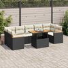 vidaXL Garden Sofa Set Black, Cream White