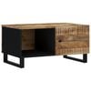 vidaXL Coffee Table Natural wood and black