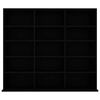 vidaXL CD Cabinet Black Engineered wood Medium CD Cabinet Rectangular
