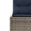 vidaXL Patio Sofa Gray, Navy Blue