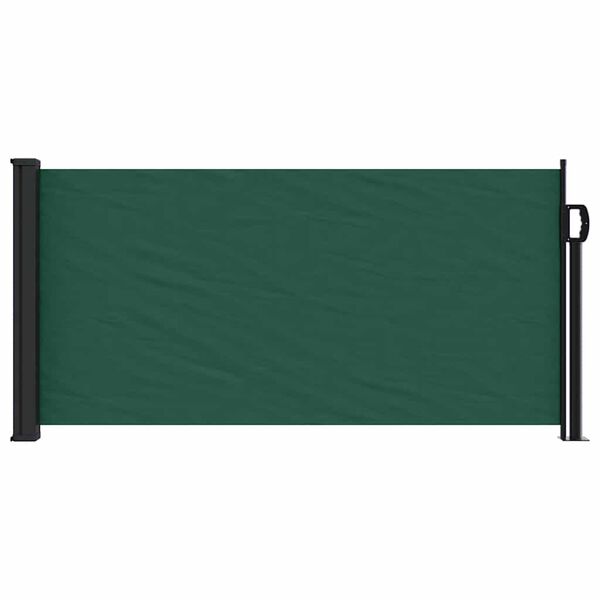 vidaXL Retractable Side Awning Dark Green