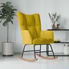 vidaXL Rocking Chair Mustard Yellow Velvet